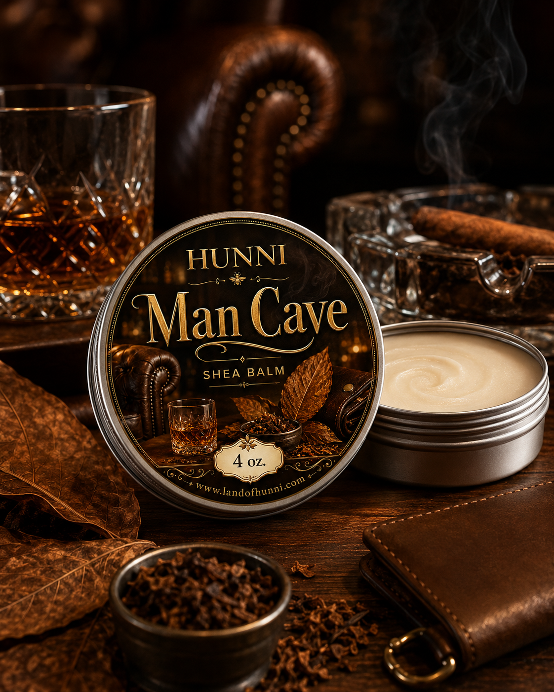 HUNNI Man Cave shea balm 4 oz
