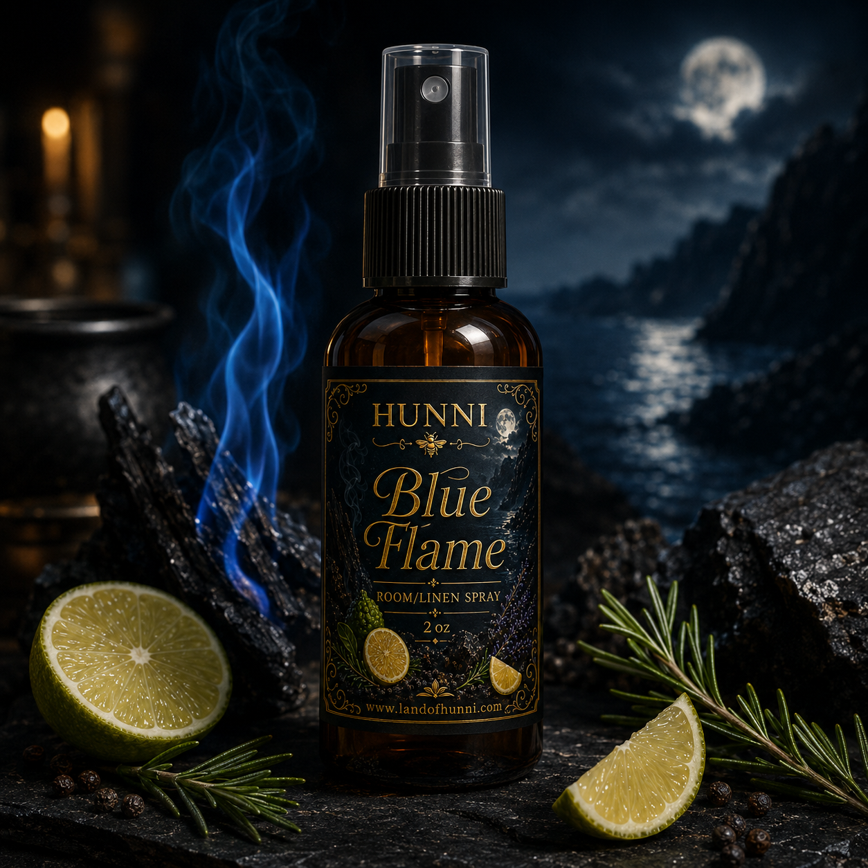 HUNNI Blue Flame room/linen spray 2 oz