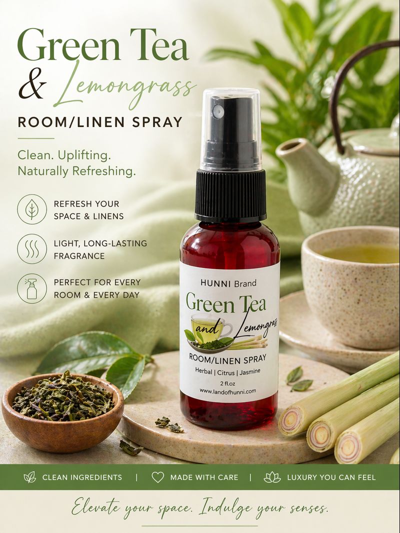 Green Tea and Lemongrass room and linen spray