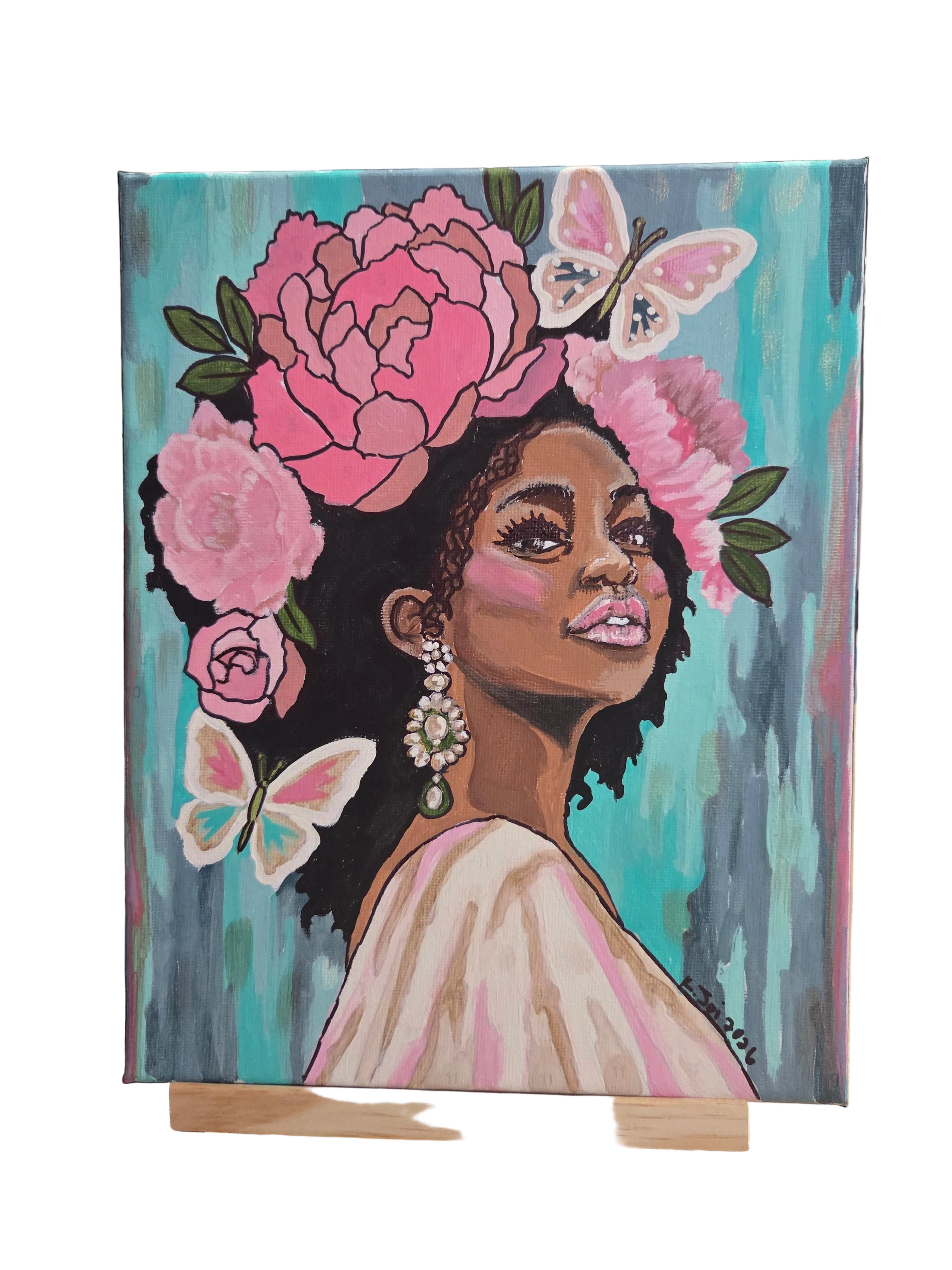 Paint Vibes Canvas Pack - Golden Bloom Goddess