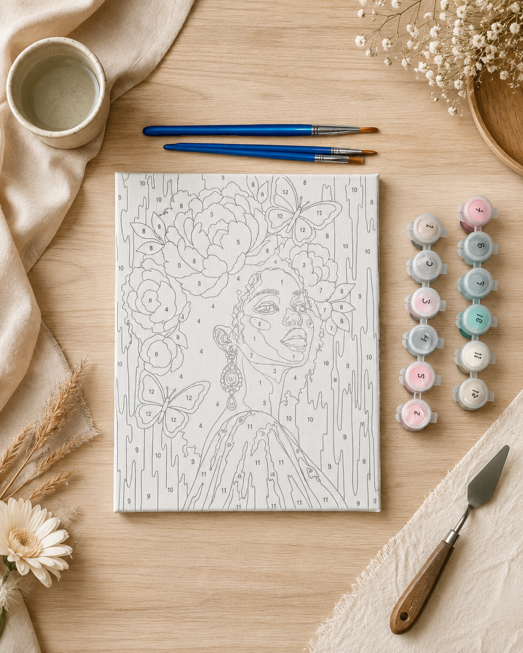 Paint Vibes Canvas Pack - Golden Bloom Goddess