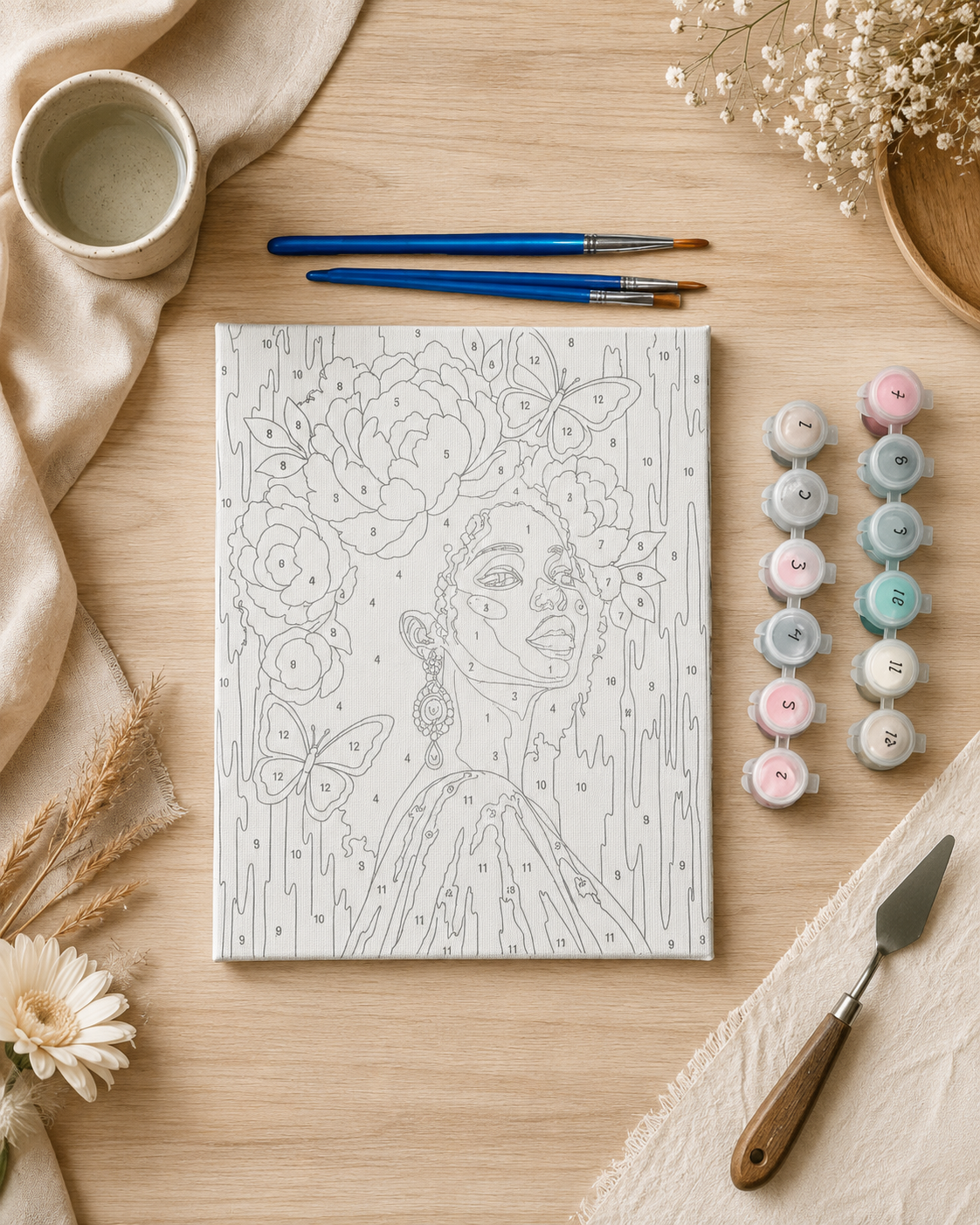 Paint Vibes Canvas Pack - Golden Bloom Goddess