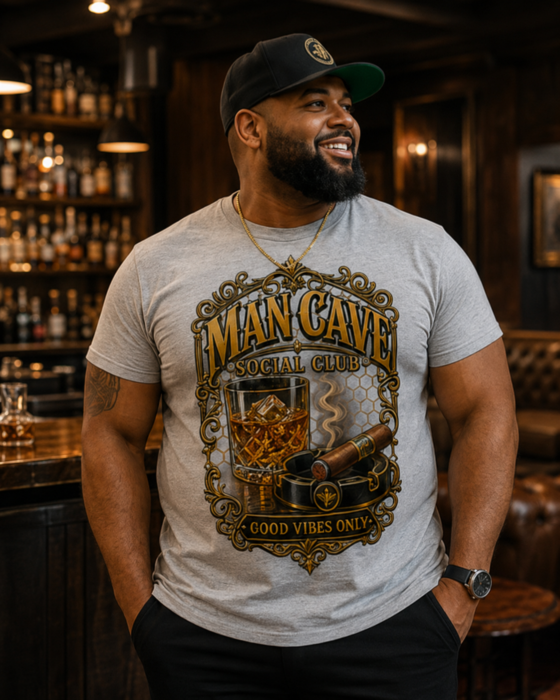 Man Cave Social Club - Good Vibes Only tee
