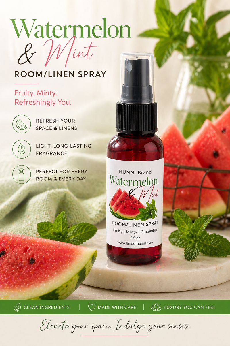 HUNNI Watermelon Mint Room & Linen Spray (2 oz)