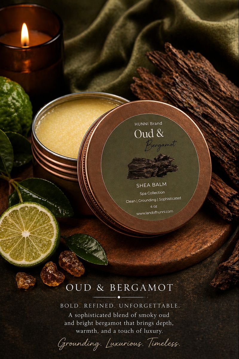 Oud + Bergamot Shea balm-4 oz