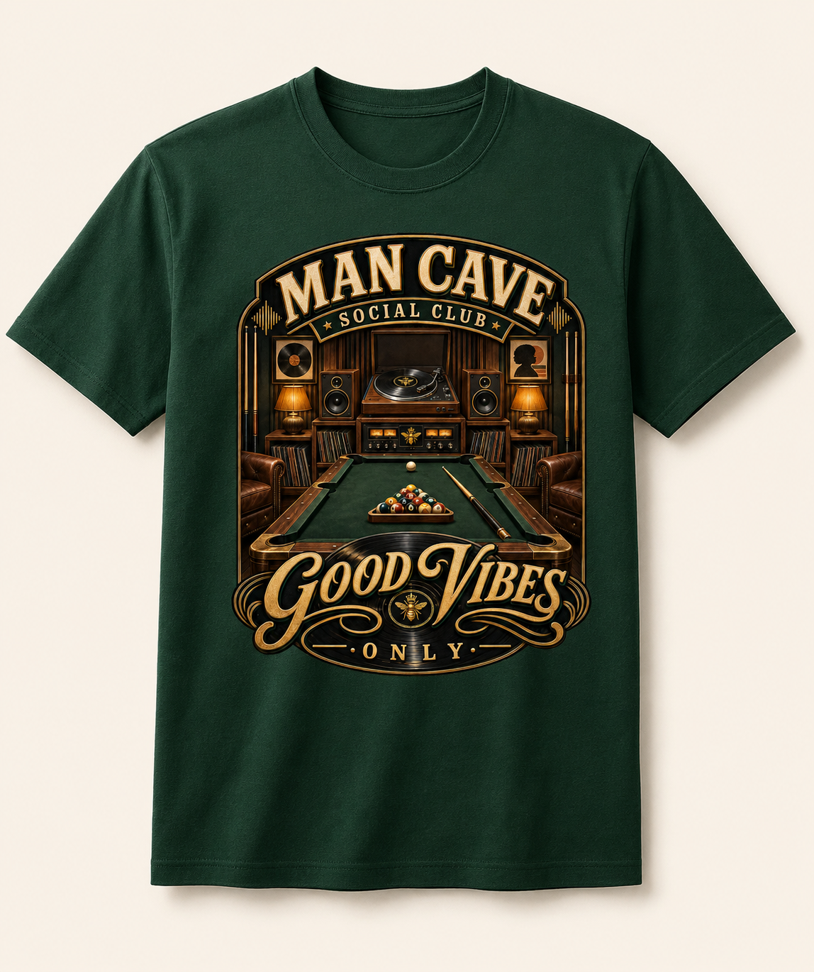Man Cave Social Club - Good Vibes Only tee