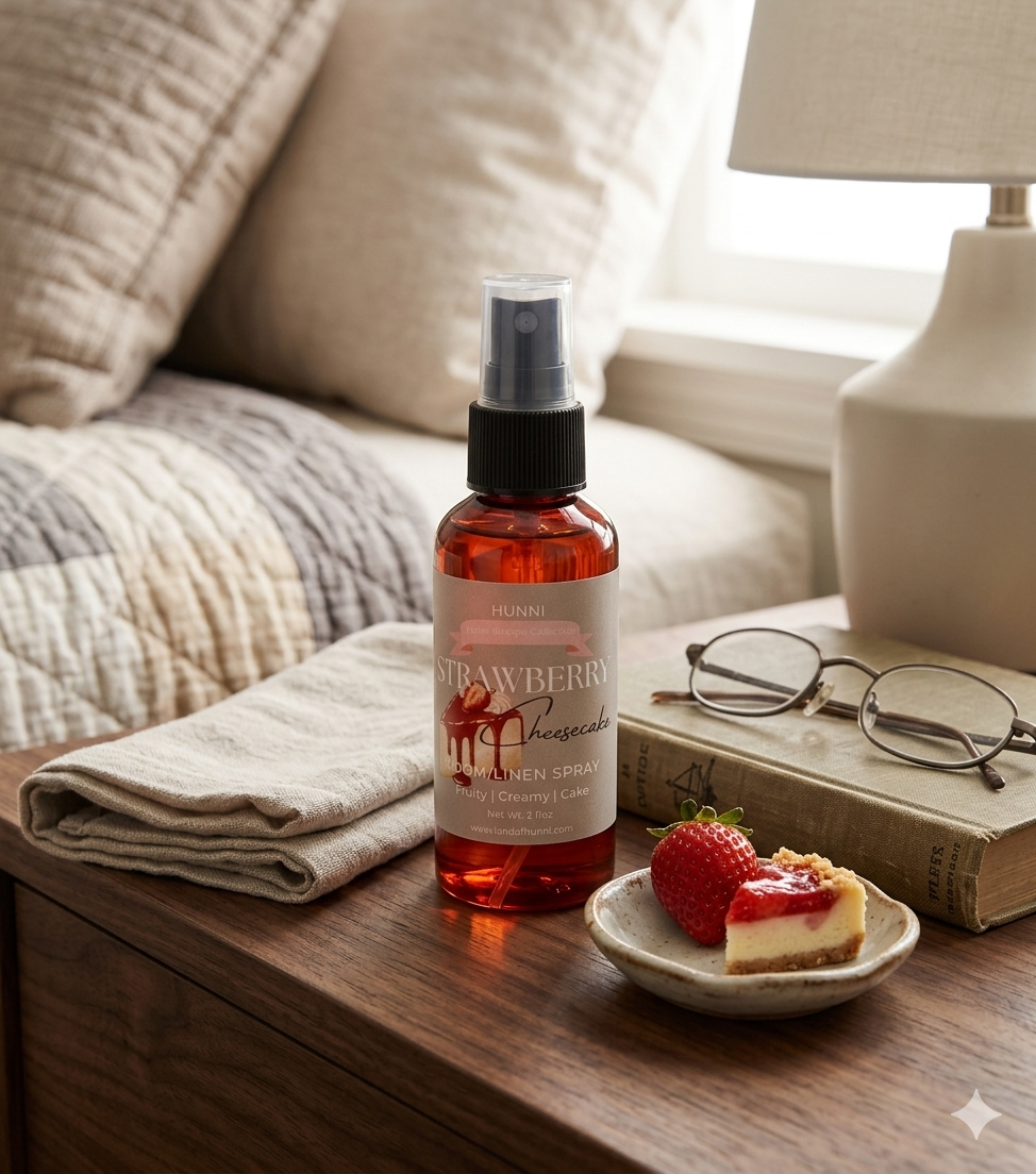 HUNNI Strawberry Cheesecake Room & Linen Spray 2 oz