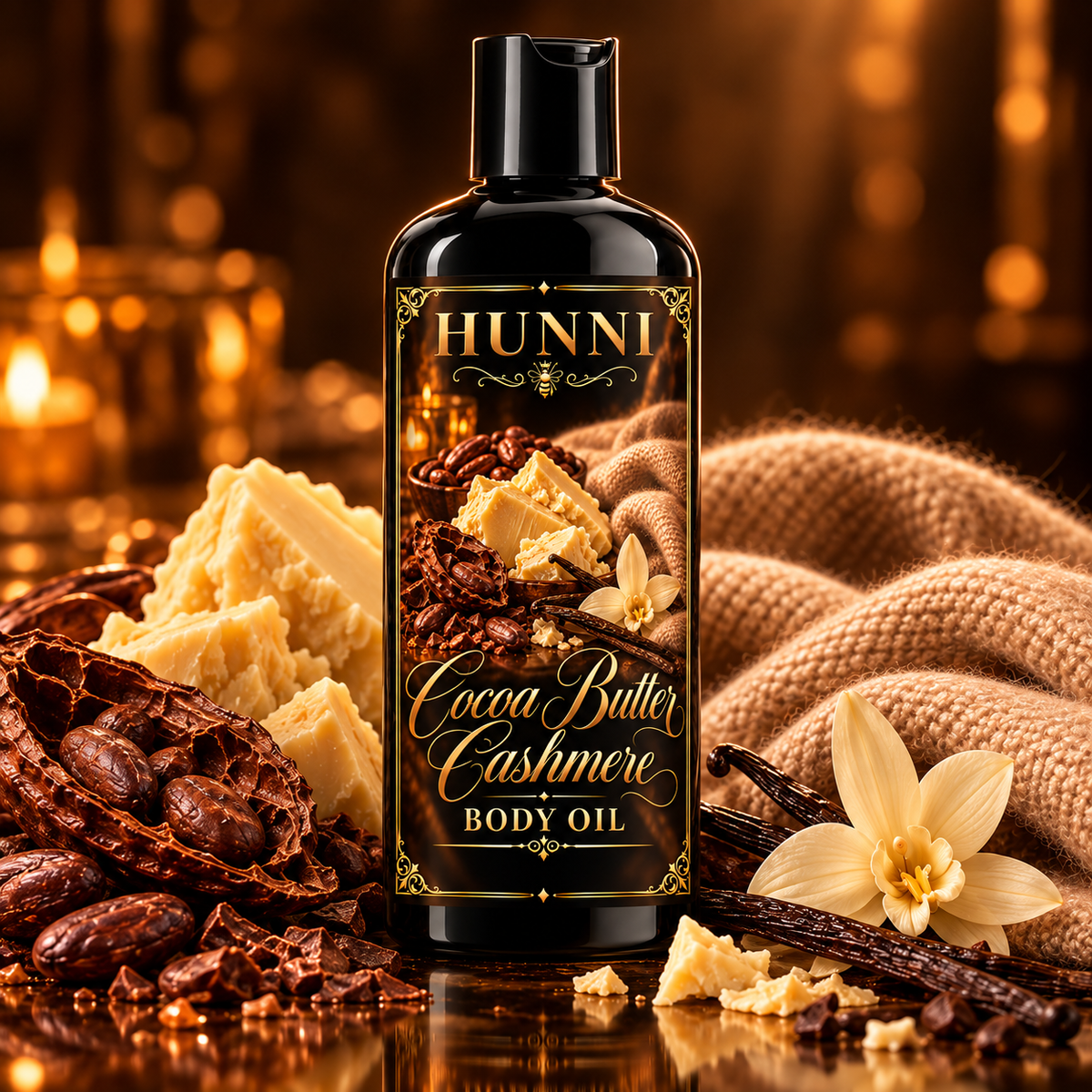 HUNNI Body Oil-Cocoa Butter Cashmere