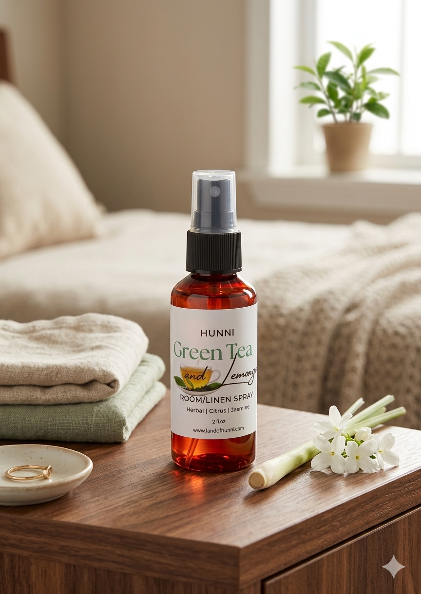 Green Tea and Lemongrass room and linen spray-2 oz